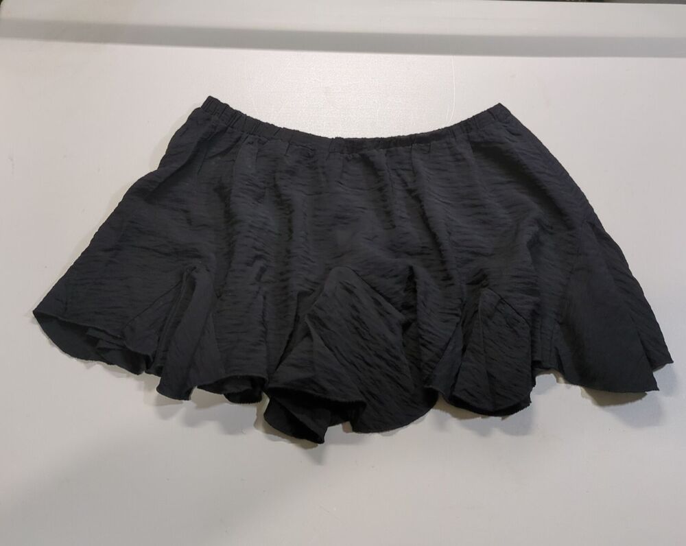 DIVIDED by H&M Women's Black Loosefit Sheer Mini Skirt Medium